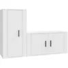 Image de Ensemble De Meubles Tv 2 Pcs Blanc Bois D'ingénierie Vidaxl