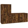 Image de Ensemble De Meubles Tv 2 Pcs Chêne Fumé Bois D'ingénierie Vidaxl