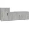 Image de Ensemble De Meubles Tv 2 Pcs Gris Béton Bois D'ingénierie Vidaxl