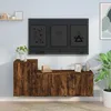 Image de Ensemble De Meubles Tv 2 Pcs Chêne Fumé Bois D'ingénierie Vidaxl