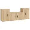 Image de Ensemble De Meubles Tv 3 Pcs Chêne Sonoma Bois D'ingénierie Vidaxl
