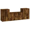Image de Ensemble De Meubles Tv 3 Pcs Chêne Fumé Bois D'ingénierie Vidaxl
