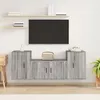 Image de Ensemble De Meubles Tv 3 Pcs Sonoma Gris Bois D'ingénierie Vidaxl