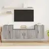 Image de Ensemble De Meubles Tv 3 Pcs Sonoma Gris Bois D'ingénierie Vidaxl