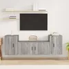 Image de vidaXL Ensemble de meubles TV 3 pcs Sonoma gris Bois dingénierie 3188516