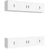Image de Ensemble De Meubles Tv 6 Pcs Blanc Bois D'ingénierie Vidaxl