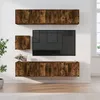 Image de Ensemble De Meubles Tv 7 Pcs Chêne Fumé Bois D'ingénierie Vidaxl