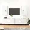 Image de Ensemble De Meubles Tv 4 Pcs Blanc Bois D'ingénierie Vidaxl
