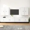 Image de Ensemble De Meubles Tv 8 Pcs Blanc Bois D'ingénierie Vidaxl