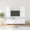 Image de Ensemble De Meubles Tv 5 Pcs Blanc Bois D'ingénierie Vidaxl