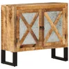 Image de Buffet 80x30x71 Cm Bois De Manguier Brut Massif Et Métal Vidaxl