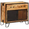 Image de Buffet 80x31x66 Cm Bois De Manguier Brut Massif Et Métal Vidaxl