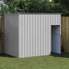 Image de vidaXL Niche pour chien avec toit gris clair acier galvanisé cage de chien abri pour chien cage pour animaux de 172372