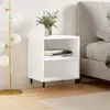 Image de Table De Chevet Blanc 40x30x50 Cm Bois D’ingénierie Vidaxl