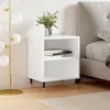Image de vidaXL Table de chevet blanc brillant 40x30x50 cm bois d’ingénierie 826768