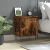 Image de Table De Chevet Chêne Fumé 40x30x50 Cm Bois D'ingénierie Vidaxl