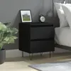 Image de vidaXL Table de chevet Noir 40x35x50 cm Bois d'ingénierie 826878