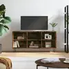 Image de Meuble Tv Chêne Fumé 103,5x30x50 Cm Bois D'ingénierie Vidaxl