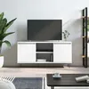 Image de Meuble Tv Blanc 104x35x50 Cm Bois D'ingénierie Vidaxl