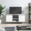 Image de vidaXL Meuble TV blanc 104x35x50 cm bois dingénierie 827012