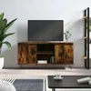 Image de Meuble Tv Chêne Fumé 104x35x50 Cm Bois D'ingénierie Vidaxl