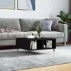 Image de Table Basse Noir 60x60x30 Cm Bois D'ingénierie Vidaxl