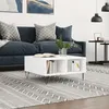 Image de vidaXL Table basse blanc 60x60x30 cm bois dingénierie 827036