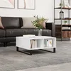 Image de vidaXL Table basse blanc 60x60x30 cm bois dingénierie 827044