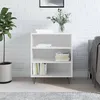 Image de Buffet Blanc Brillant 57x35x70 Cm Bois D'ingénierie Vidaxl