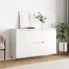 Image de Buffet Blanc 101,5x35x70 Cm Bois D'ingénierie Vidaxl