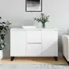 Image de Buffet Blanc 101,5x35x70 Cm Bois D'ingénierie Vidaxl