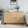 Image de vidaXL Buffet Armoire Latérale avec Pieds Meuble de Rangement Organisateur de Salon Salle de Séjour Intérieur Chêne 827215