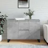 Image de vidaXL Buffet Armoire Latérale avec Pieds Meuble de Rangement Organisateur de Salon Salle de Séjour Intérieur Gris Béton 827216