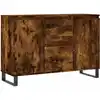 Image de Buffet Chêne Fumé 101,5x35x70 Cm Bois D'ingénierie Vidaxl