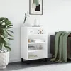 Image de Buffet Haut Blanc 57x35x90 Cm Bois D'ingénierie Vidaxl