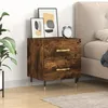 Image de Table De Chevet Chêne Fumé 40x35x47,5 Cm Bois D’ingénierie Vidaxl
