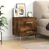 Image de Table De Chevet Chêne Fumé 40x35x47,5 Cm Bois D’ingénierie Vidaxl