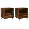 Image de Tables De Chevet 2pcs Chêne Fumé 40x35x47,5cm Bois D’ingénierie Vidaxl