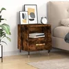 Image de Table De Chevet Chêne Fumé 40x35x47,5 Cm Bois D’ingénierie Vidaxl
