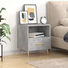 Image de Table De Chevet Gris Béton 40x35x47,5 Cm Bois D'ingénierie Vidaxl