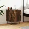 Image de Table De Chevet Chêne Fumé 40x40x50 Cm Bois D'ingénierie Vidaxl