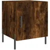 Image de Table De Chevet Chêne Fumé 40x40x50 Cm Bois D'ingénierie Vidaxl