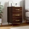 Image de Table De Chevet Chêne Marron 40x40x66 Cm Bois D'ingénierie Vidaxl