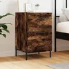 Image de Table De Chevet Chêne Fumé 40x40x66 Cm Bois D'ingénierie Vidaxl