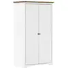 Image de Vidaxl garde-robe bodo blanc marron 99x53,5x173 cm bois massif de pin