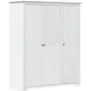 Image de Vidaxl garde-robe bodo blanc 146x53,5x173 cm bois massif de pin