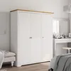 Image de vidaXL Garde-robe Armoire à Vêtements Placard de Vêtements Meuble de Rangement Organisateur de Chambre Blanc Marron 355063