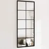 Image de Miroirs Muraux 2 Pcs Noir 100x40 Cm Métal Vidaxl