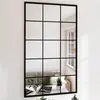 Image de Miroirs Muraux 4 Pcs Noir 100x60 Cm Métal Vidaxl