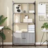 Image de Bibliothèque Avec Portes Sonoma Gris 76,5x30x154,5 Cm Vidaxl